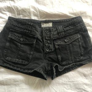 Free People black denim shorts - size 28
